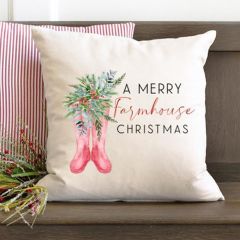 Farmhouse Christmas Pillow Cover