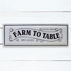 Simple Farm To Table Wall Sign