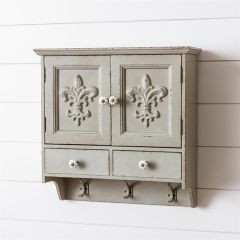 2 Drawer Wall Cabinet with Hooks
