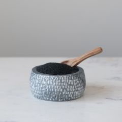 2 Piece Rustic Granite Bowl and Spoon Set