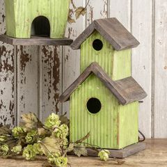 2 Story Rustic Galvanized Cottage Birdhouse