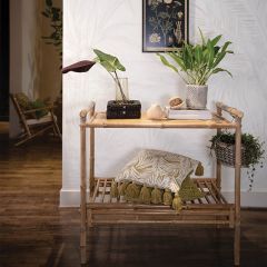 2 Tier Bamboo Console Table