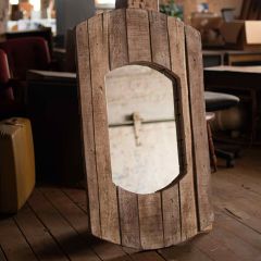 Recycled Spool Framed Mirror