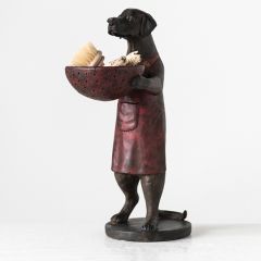 Dog Figure With Bowl