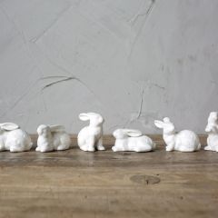 White Ceramic Bunnies | White Ceramic Rabbits