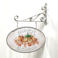 Harvest Blessings Wall Bracket Sign