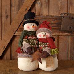 Snowman Couple With Star Accent