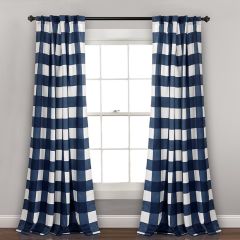 Kelly Check Window Curtain Panel Set