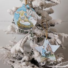 Cottage Nativity Ornaments Set of 6