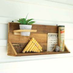 Recycled Wood Shelf With Pot Set of 2
