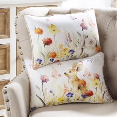 Bunny In A Flower Field Accent Pillow Collection Set of 2