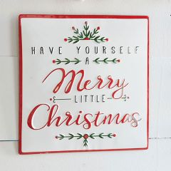 Merry Little Christmas Metal Sign
