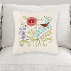 Poppy Floral Accent Pillow