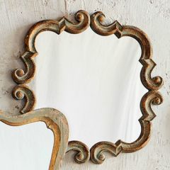 Antique Style Fir Wood Mirror