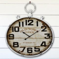 Pale Rimmed Rustic Clock