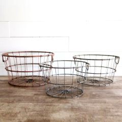Iron Storage Baskets Set of 3