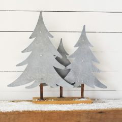Rustic Cutout Trees On Stand