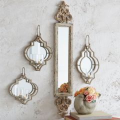 Cottage Manor Tall Slender Wall Mirror