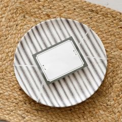 Striped Simple Dinner Plate Set of 4