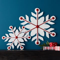 Decorative Festive Iron Snowflake Set of 2