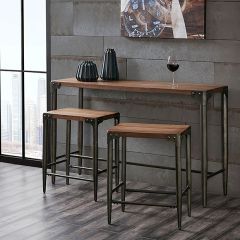 3 Piece Table with Bar Stools Set