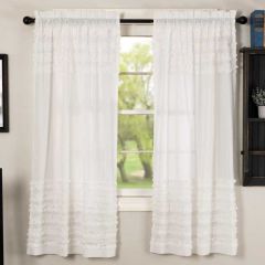 Ruffled Petticoat Curtain Panel Set of 2