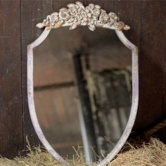 Floral Detailed Iron Wall Mirror