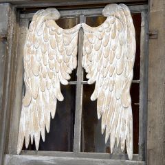 Carved Wing Panel Wall Decor