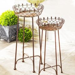 Iron Scroll Plant Stand Set of 2
