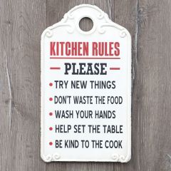 Kitchen Rules Metal Sign