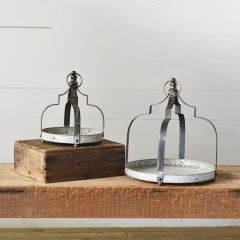 Weathered Tin Display Container Set of 2