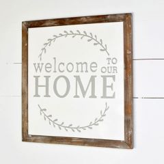 Welcome to our Home Square Sign