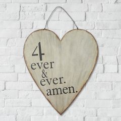 4 Ever and Ever Amen Heart Wall Decor