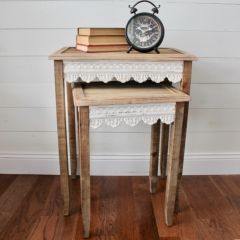 Rustic Elegance Accent Tables Set of 2