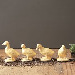 yellow-ceramic-duck-figurines-set-of-4