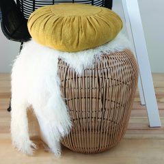 Rattan Woven Accent Table