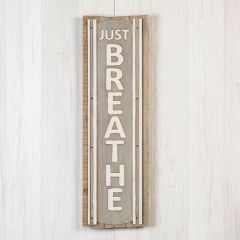 Just Breathe Wall Sign