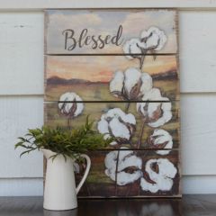 Wood Pallet Cotton Pickin Blessed Wall Decor