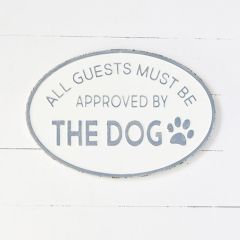 Approved By The Dog Oval Tin Sign