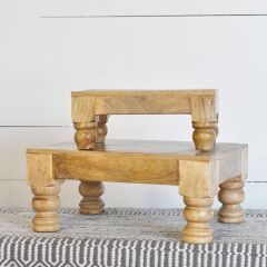 Mango Wood Table Riser Set of 2