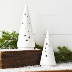 LED Cone Christmas Trees Set of 2
