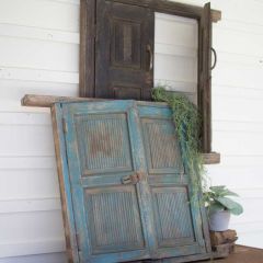 Rustic Window Decor With Shutters