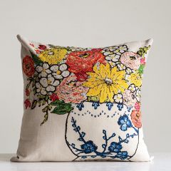 Vase With Flowers Pillow