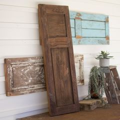 Antiqued Wood Wall Panel Decor Set of 3