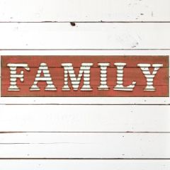 Wood and Galvanized Metal FAMILY Sign
