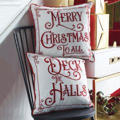 Holiday Phrase Pillow Set of 2