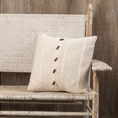 Cable and Twist Knit Country Pillow