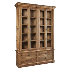 4 Drawer Bookcase Display Cabinet