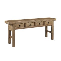 4 Drawer Reclaimed Wood Console Table