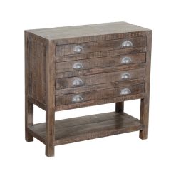 4 Drawer Rustic Farmhouse Accent Table